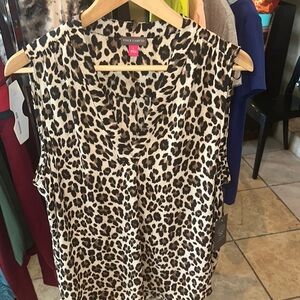 Vince Camuto Animal Print Sleeveless Blouse